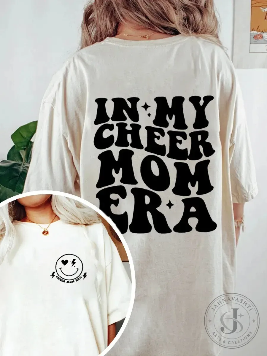 In My Cheer Mom Era Oversized Graphic T-Shirt